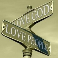 love god.love neighbor.streetsign